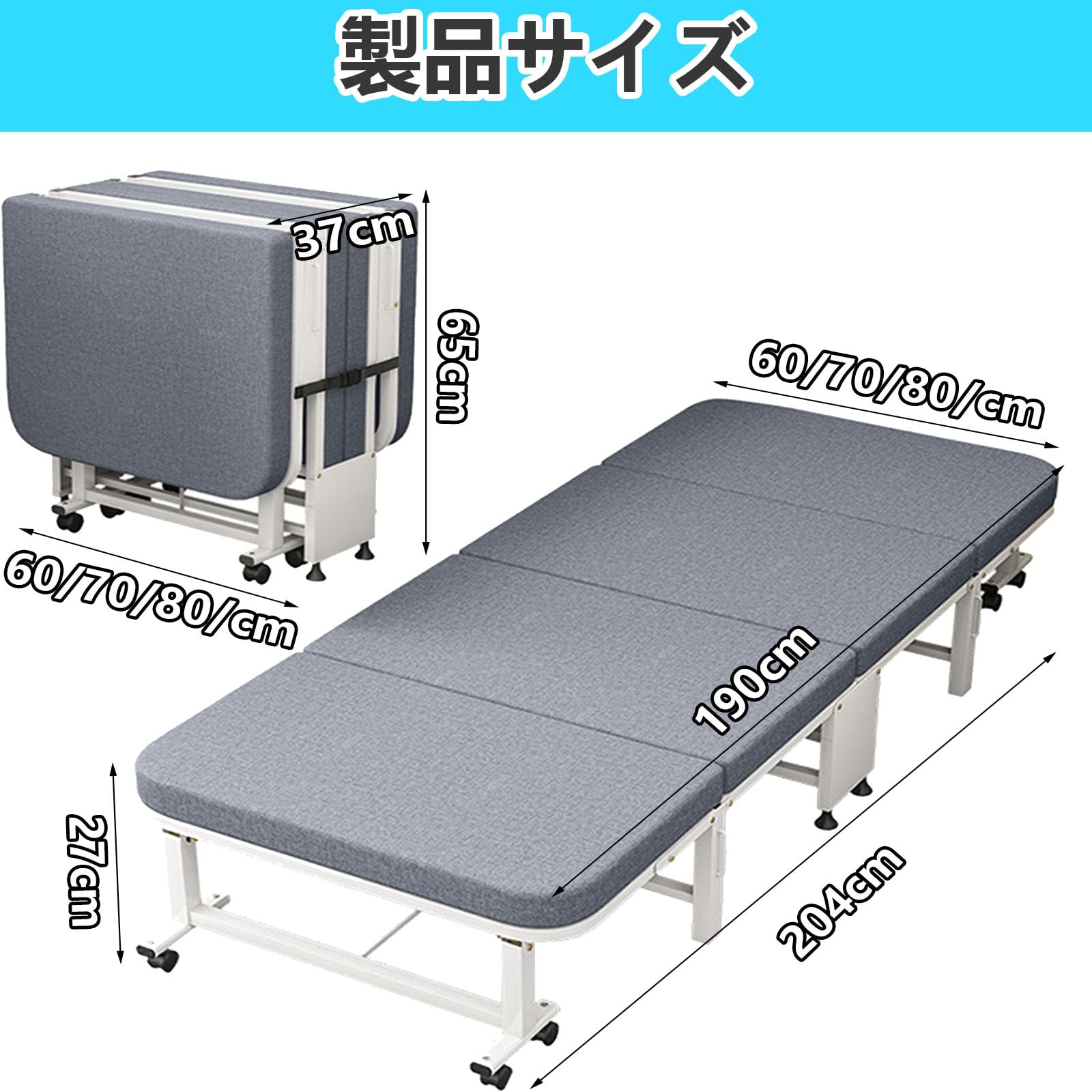 Amazon.co.jp: 折りたたみベッド 折り畳みベッド ダブル ベッド